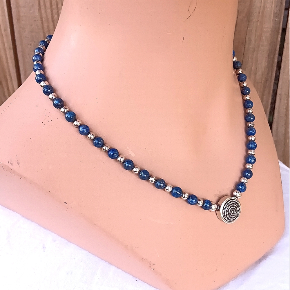 Vintage Carolyn Pollack Sterling Silver & Lapis Lazuli Necklace
